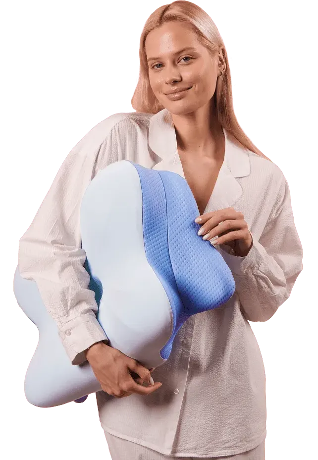 Satisfied Derila Ergo user waking rested with aligned posture